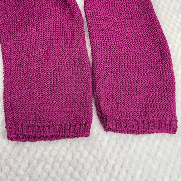 💖5/$25 Intuitions Purple Pearl Button Cardigan Front Sheer Pockets Size XL - Picture 5 of 12